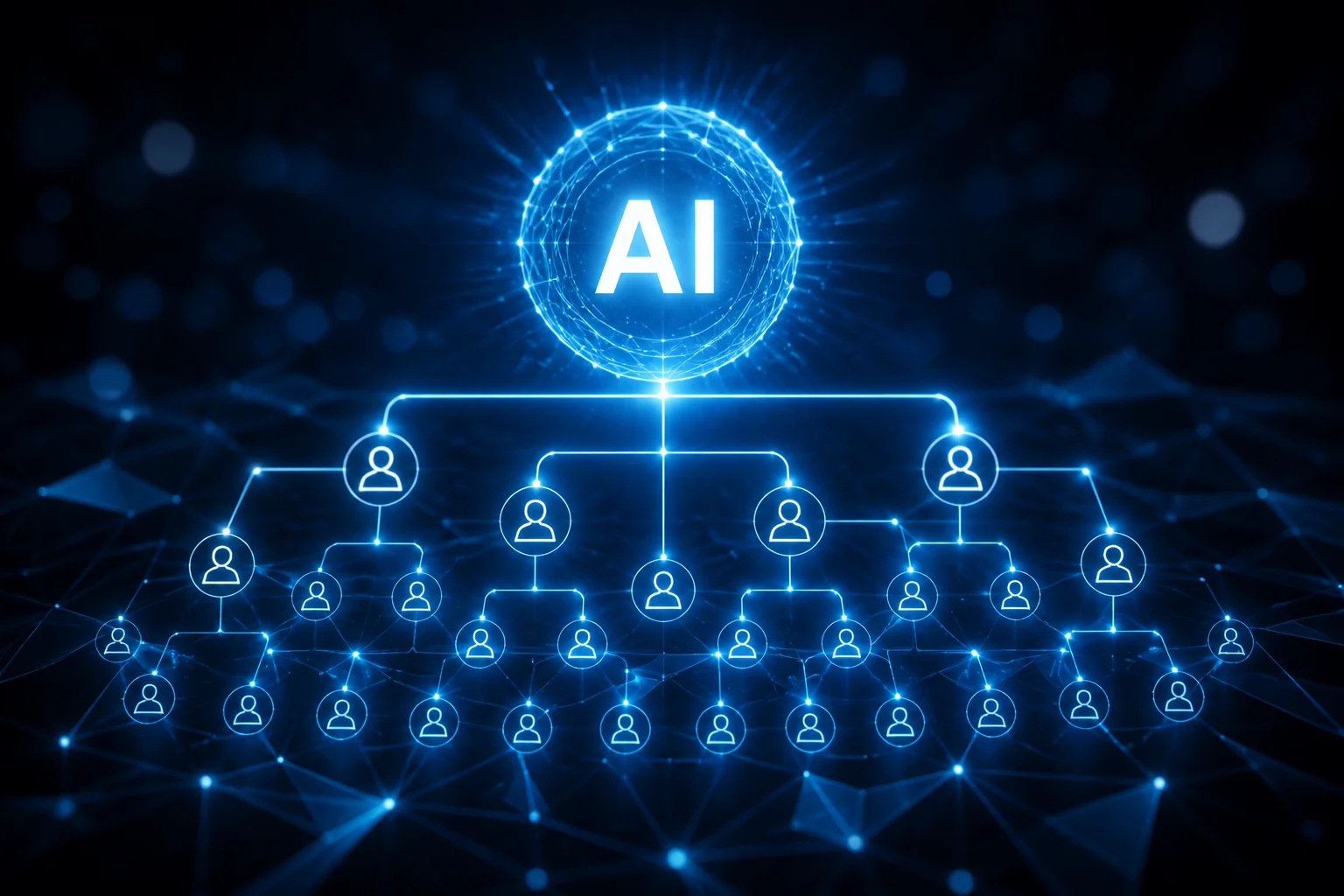 複数のAIアシスタントを管理する画面と作業する手元
